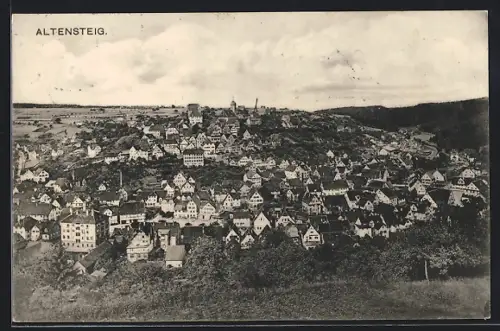 AK Altensteig, Ortsansicht aus der Vogelschau