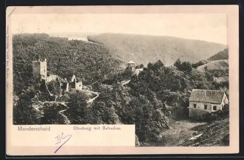 AK Manderscheid, Oberburg mit Belvedère