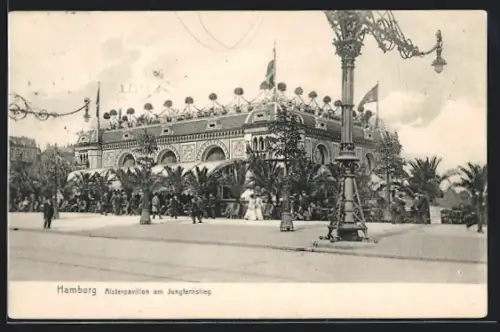 AK Hamburg-Neustadt, Alsterpavillon am Jungfernstieg