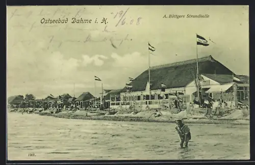 AK Dahme / Ostsee, Gasthaus Böttgers Strandhalle