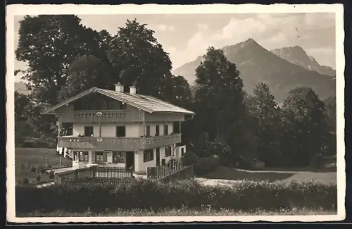 AK Strub, Blick von der Strub gegen den Untersberg