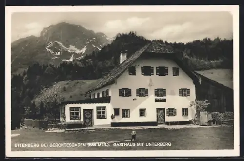 AK Ettenberg, Gasthaus mit Unterberg
