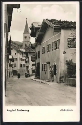 AK Schellenberg / Obb., Dorfstrasse mit Geschäften