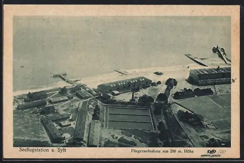 AK Sylt, Fliegeraufnahme der Seeflugstation, Flughafen