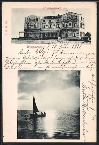AK Wangerooge, Strandhotel, Segelboot