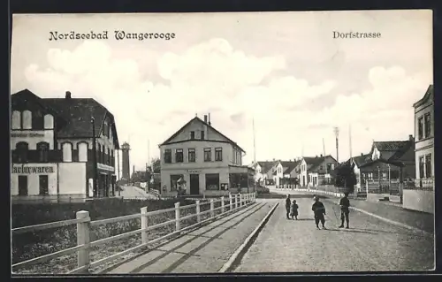 AK Wangerooge, Kinder in der Dorfstrasse