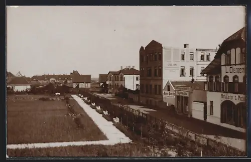 Foto-AK Wangerooge, Strasse am Hansa-Heim