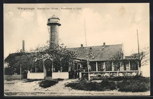 AK Wangerooge, Gasthof zur Börse, Konditorei u. Café