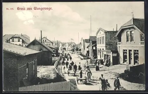 AK Wangerooge, Zedeliusstrasse mit Apotheke