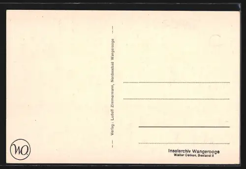 AK Wangerooge, Hotel Villa Luise mit Gästen