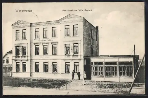 AK Wangerooge, Hotel Pension Villa Seeluft von der Strasse aus gesehen