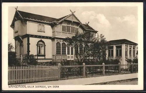 AK Wangeroog, Hotel Villa Seerose von Witwe Dorn