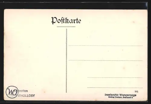 AK Wangerooge, Hotel Logierhaus H. Schröder, Photogr. Atelier, Kunst- und Buchhandlung