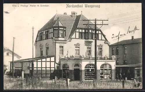 AK Wangeroog, Hotel H. Schröder, Villa und Photogr. Atelier