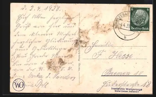 AK Wangerooge, Hotel Haus Germania, 