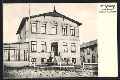 AK Wangerooge, Hotel Villa Daheim, Bes. H. Janssen