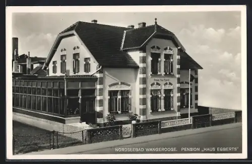 AK Wangerooge, Hotel Pension Haus Egberts von der Strasse aus