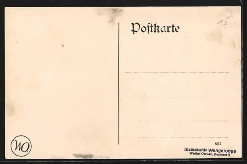 AK Wangerooge, Hotel Villa Marie mit Strassenpartie