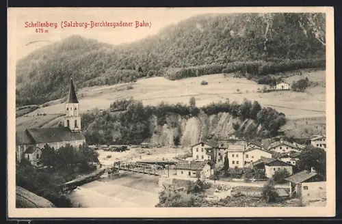 AK Schellenberg / Obb., Ortsansicht mit Kirche