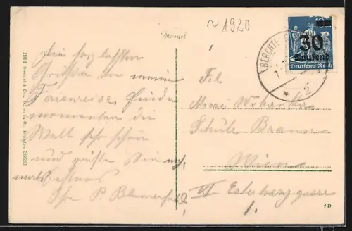 AK Schellenberg / Obb., Ortsansicht mit Kirche