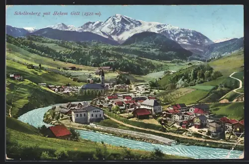 AK Schellenberg / Obb., Ortsansicht mit Hohem Göll