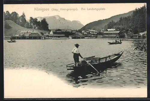 AK Königsee / Berchtesgaden, Am Landungsplatz