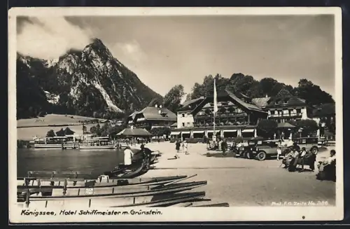 AK Königssee / Berchtesgaden, Hotel Schiffmeister, Grünstein