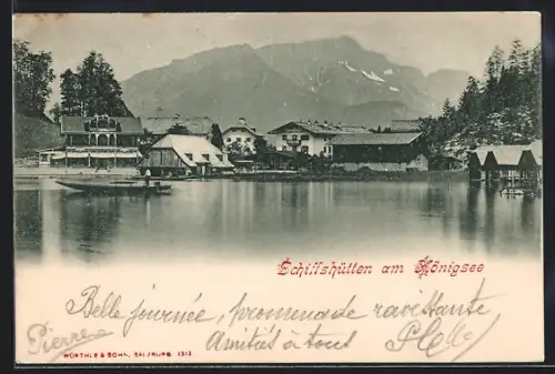 AK Königsee / Berchtesgaden, Schiffsanlegestellen am See