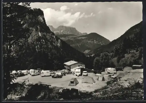 AK Berchtesgaden, Campingplatz Allweglehen mit Bergpanorama