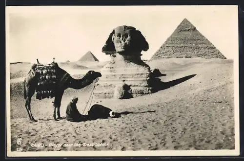 AK Cairo, Prayer near the Great Sphinx