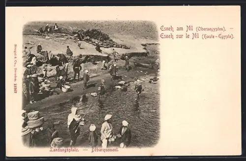 AK Esneh, Landungsplatz am Nil