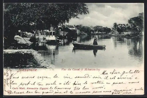 AK Alexandrie, Vue du Canal à Moharem-bey