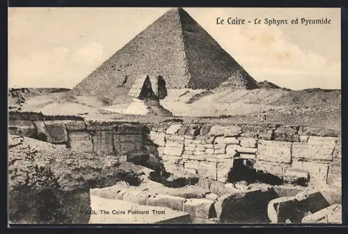 AK Le Caire, The Sphynx ed Pyramide