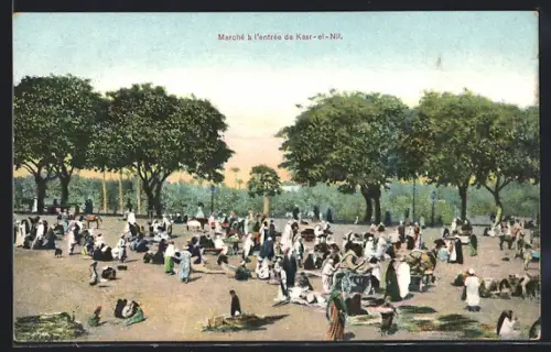 AK Kasr-el-Nil, Marché à l`entrée de Kasr-el-Nil