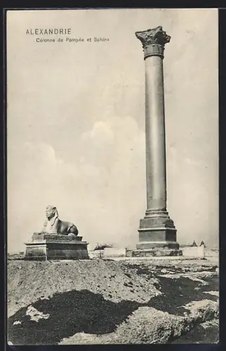 AK Alexandrie, Colonne de Pompée et Sphinx