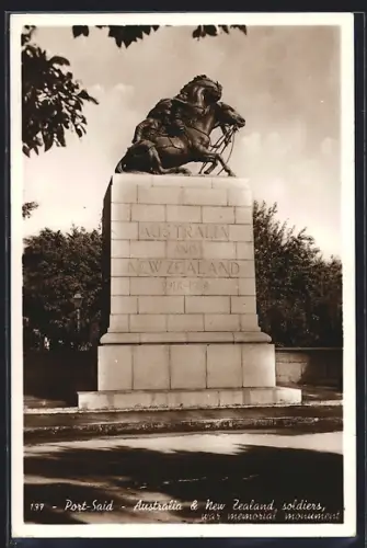 AK Port-Said, Australia & New Zealand soldiers, war memorial monument