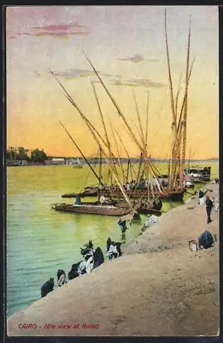 AK Cairo, Nile view at Bulaq