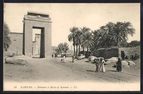AK Karnak, Entrée des Ruines de Karnak