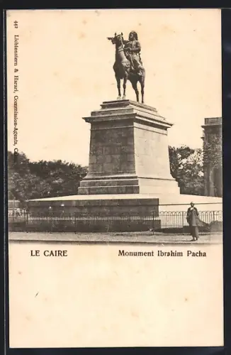 AK Le Caire, Monument Ibrahim Pacha