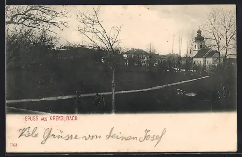 AK Krenglbach, Blick zur Kirche