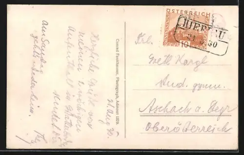 AK Hieflau, Gesäuse-Eingang, Gleise der Bahnstrecke mit Hochtor