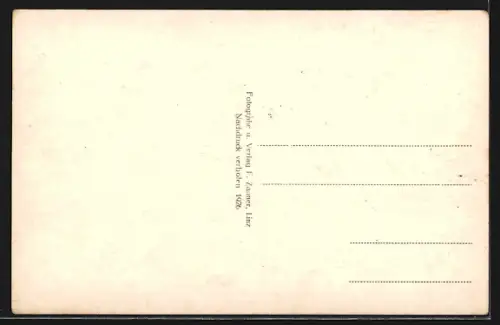 AK Linz a. D., Kapuziner Viertel mit Kirche