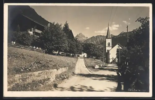 AK Gaschurn, Blick zur Kirche