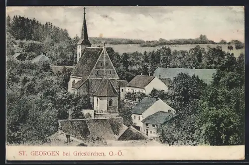 AK St. Georgen bei Grieskirchen, Kirche im Ort