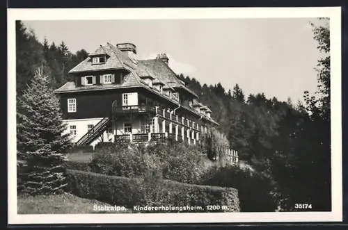 AK Murau, Stolzalpe, Kindererholungsheim am Waldesrand