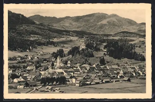 AK Neumarkt, Generalansicht der Ortschaft vom Berg aus