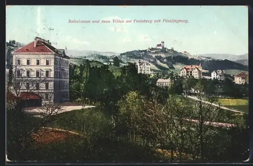 AK Freinberg, Salesianum und neue Villen mit Pöstlingberg