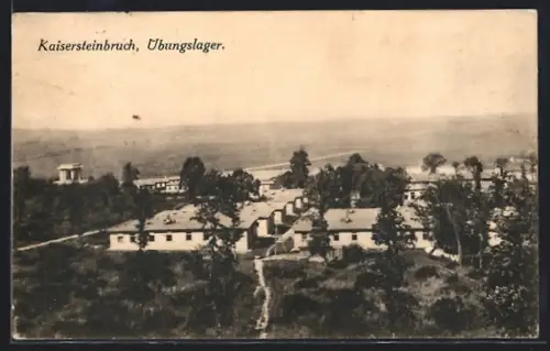 AK Kaisersteinbruch, Übungslager aus der Vogelschau