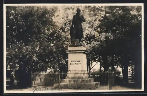 AK Braunau /Inn, Denkmal für J. Ph. Palm