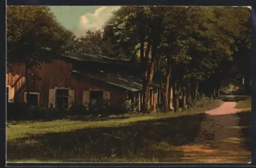 AK Brucker Lager, Offiziers-Baracke am Lagerweg